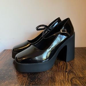 BRAND NEW ASOS Wide fit Penny Platform Mary Jane Heels in black